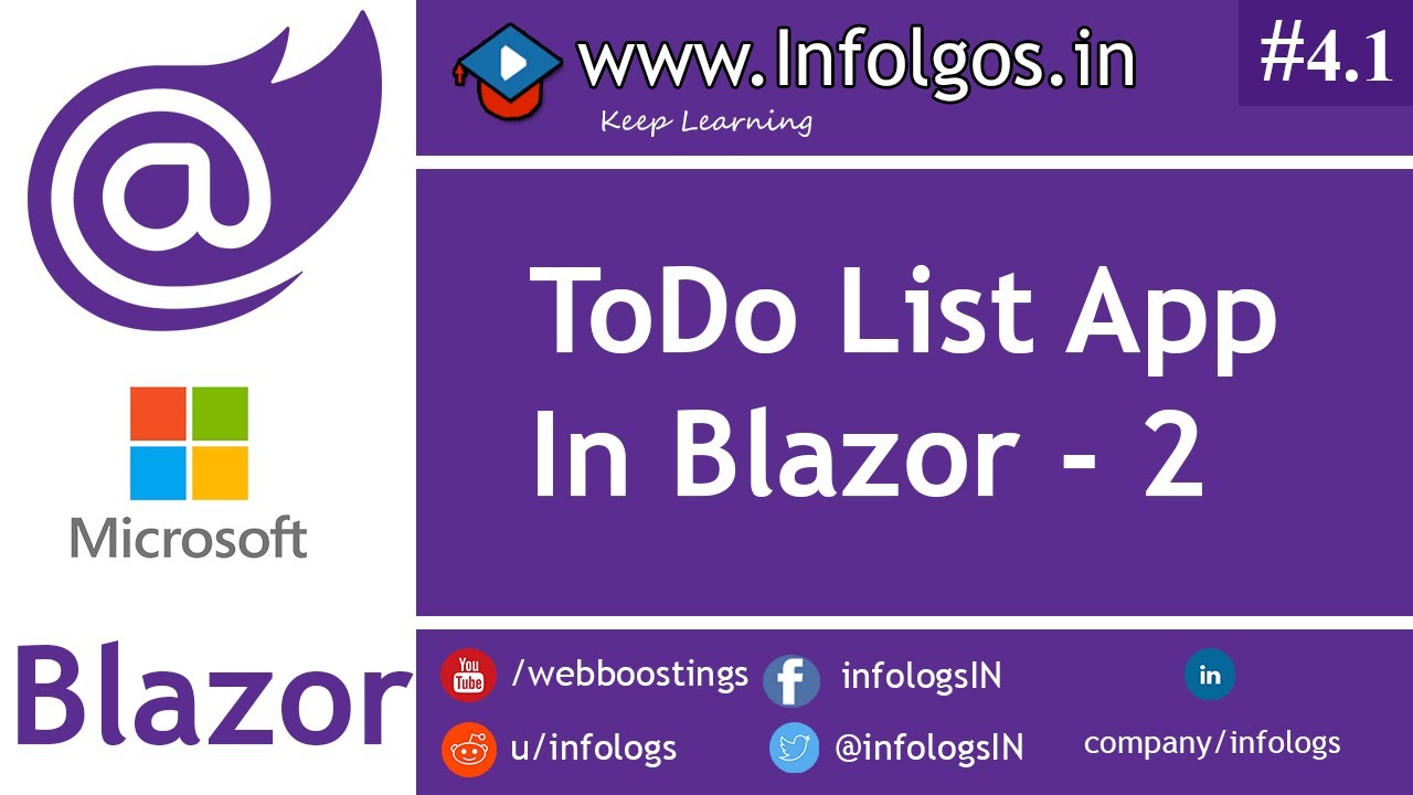 Create ToDo List App In Blazor Framework 2 Infologs YouTube create-todo-list-app-in-blazor-framework-2-infologs-youtube