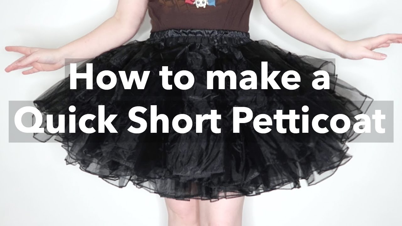 How to make a Quick Short Petticoat (Tutorial) DIY organza floofy princess  skirt 
