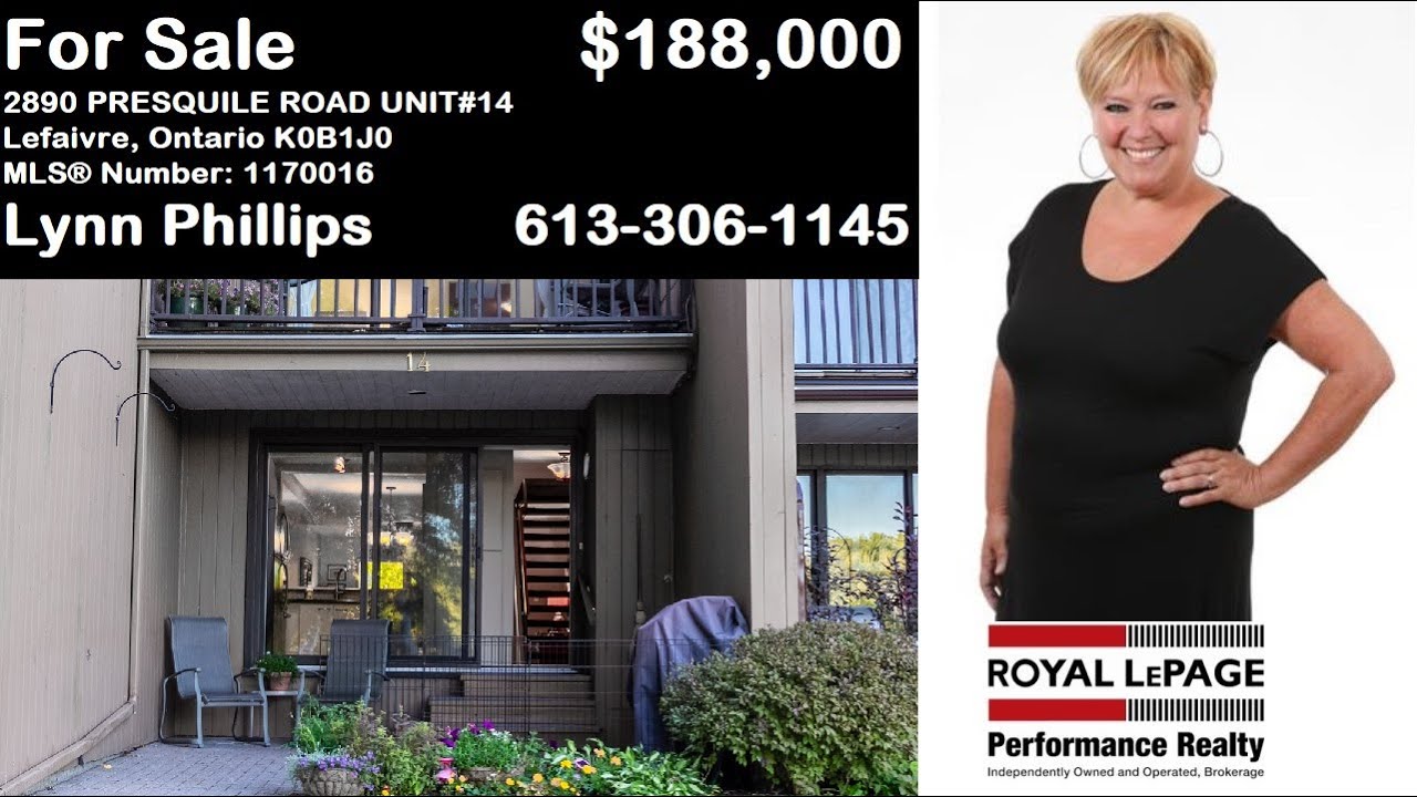 CONDO FOR SALE 188,000 2890 PRESQU'ILE ROAD UNIT14 Lefaivre, Ontario
