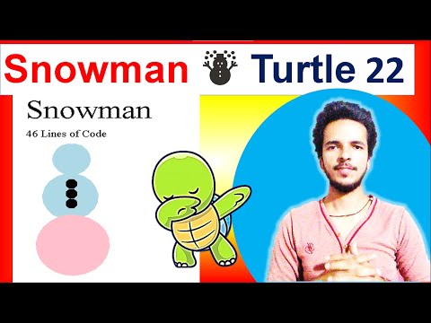 Draw Snowman ⛄ With Python Turtle | (Hindi Tutorial) Python Turtle Lec ...