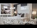 Bedroom transformation | Accent wall DIY |  Farmhouse Master bedroom makeover on a budget