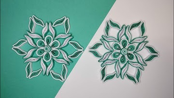 Quilling snowflake - Tutorial | Christmas Ornaments | Step by step | DIY | Paper Craft