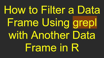 How to Filter a Data Frame Using grepl with Another Data Frame in R