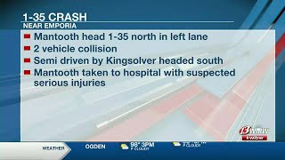 Details released into construction zone collision along I-35 that hospitalized 1