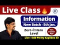Live Class Information of Math Classes || Rly Group D/NTPC 2021 Exam. || KTC Classes by Kapildeo Sir