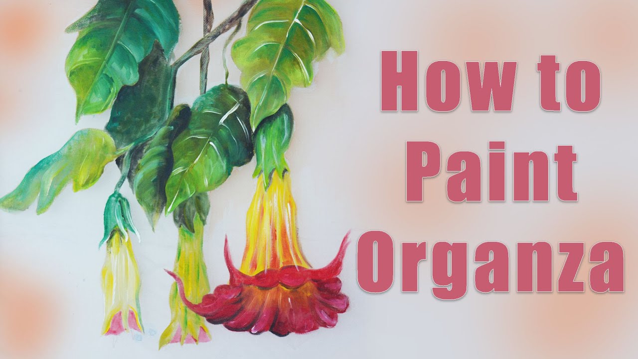 How to paint organza Fabric painting YouTube