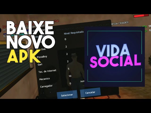 VIDA SOCIAL RP  NOVO APK - GTA SA SAMP ANDROID 