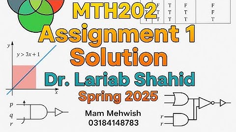 MTH202 Assignment 1 Full Solution | Discrete Math | Dr. Lariab Shahid | Spring 2025