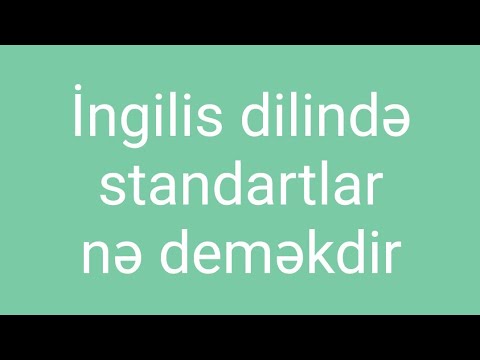 Video: Standart İngilis dili nədir?