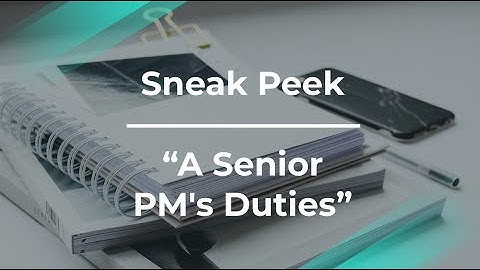 Sneak Peek: A Senior PM