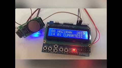 Arduino DS1302 RTC gerçek zaman saati LCD ekrana yazdırma