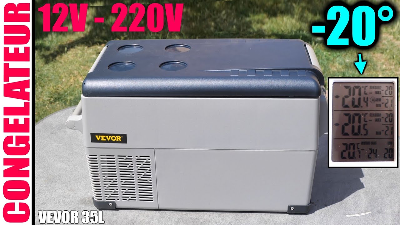 glacière électrique 12V 220V voiture VEVOR 35L frigo congélateur