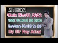 Mth101 quiz 3 2022||Mth101 quiz 3||Mth101 quiz 3 solution 2022|Mth101 Solve quiz 3 2022|By Sir Afzal