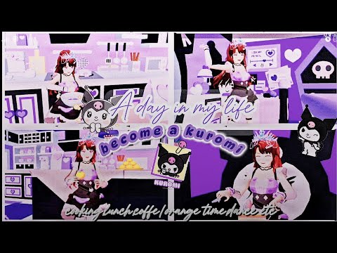 ✨A Day In My Life Become A Kuromi💜🌷Sakura School Simulator vlog Aesthetic 🌸