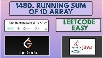 Leetcode | 1480. Running Sum of 1D Array | Easy | Java Solution