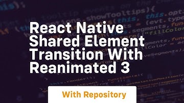 react native shared element transition with reanimated 3