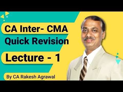 CA Inter CMA - Quick Revision - Day 1 - Basic Concepts - YouTube