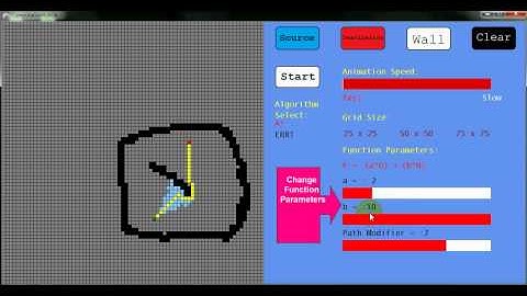 Path planning app controls