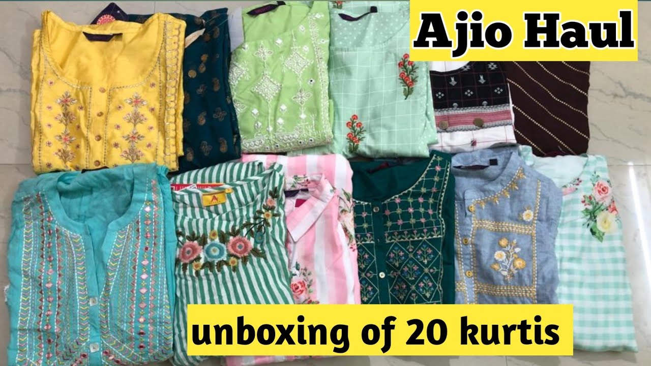 ❤️Ajio Kurti Haul All Under Rs.200 Only || Office/College Wear Kurti's Haul  Just For Rs.178/-👗Only❤️ - YouTube