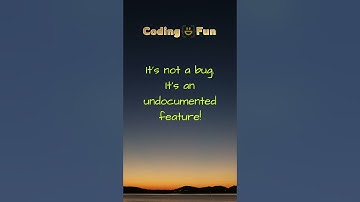 It’s not a bug  It’s an undocumented feature!
