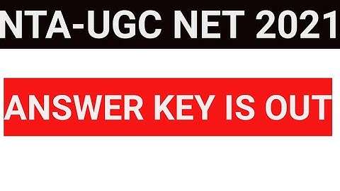 Answer Key of NTA-UGC NET Exam 2021 is Out || Sweet Arora