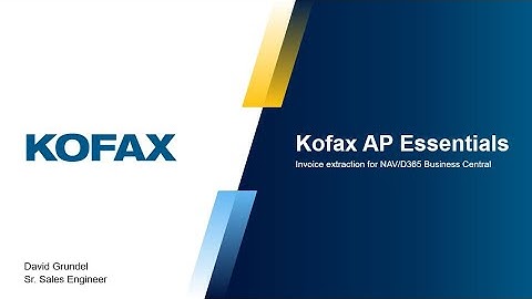 Tungsten Automation (Kofax, ReadSoft) AP Essentials for Dynamics NAV and D365 Business Central