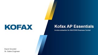 Tungsten Automation Kofax Readsoft Ap Essentials For Dynamics Nav And D365 Business Central