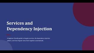 Details Services and Dependency Injection in Angular Guide