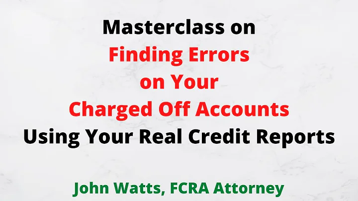 Masterclass 1 on finding errors on charged-off acc...