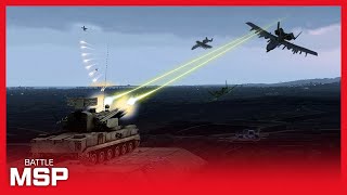 รัสเซีย Tunguska Anti-Aircraft vs A-10 Thunderbolt ll in Action - Shooting Down Tracer - ArmA 3