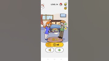 Brain draw-are you smart enough level 54 walkthrough Solution.