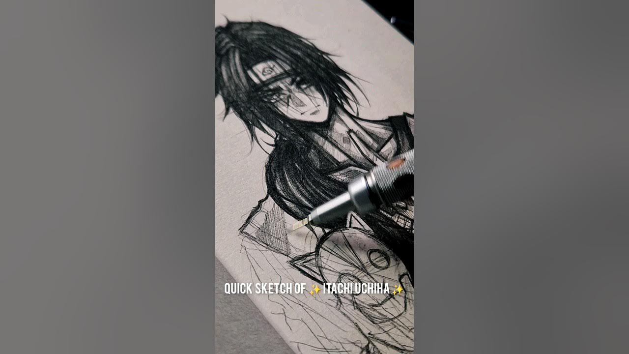 Quick Sketch Of ️Itachi Uchiha️ In Shadow Style #shorts ...