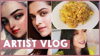 Painting Deepika Vegetarian Stir Fry Recipe Artist Vlog 29