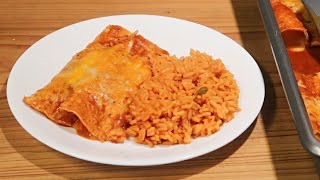 Cheese Enchiladas and Rice