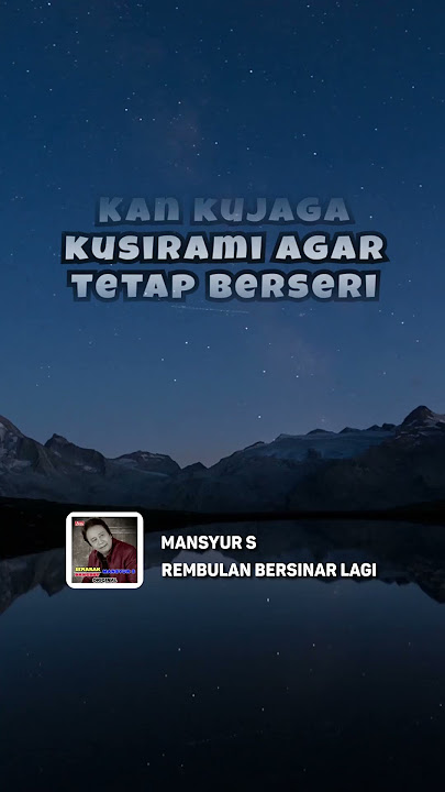 Mansyur S Rembulan Bersinar Lagi #shorts