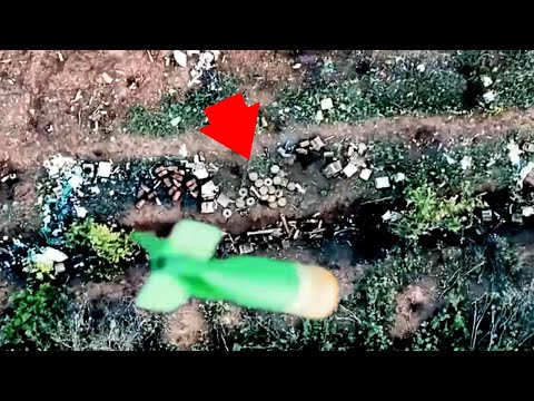 Drone Hit Anti Tank Mines At A Trench
