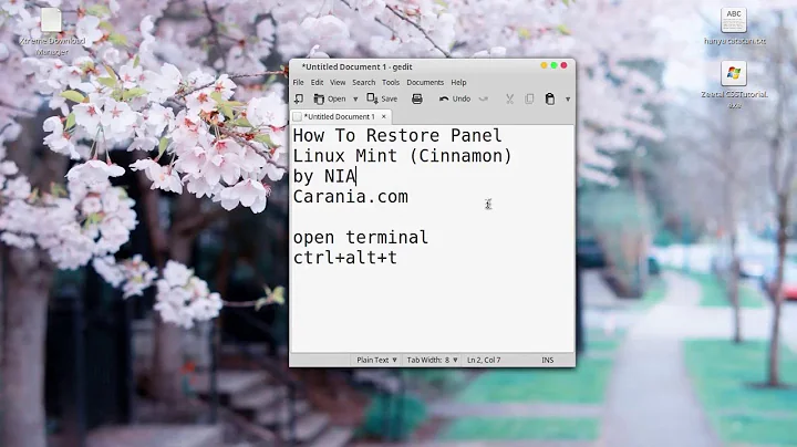 How To Restore Panel Linux Mint