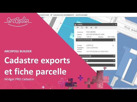 Widgets PRO Cadastre - 2 - Fiche parcelle et exports mono parcelle