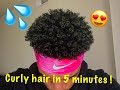 BLACK MENS CURLY HAIR IN MINUTES ROUTINE!!! Quick and easy !