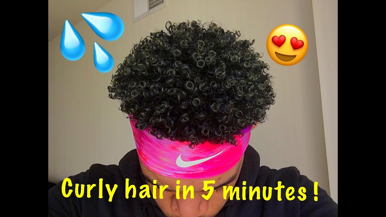 ⁣BLACK MENS CURLY HAIR IN MINUTES ROUTINE!!! Quick and easy !