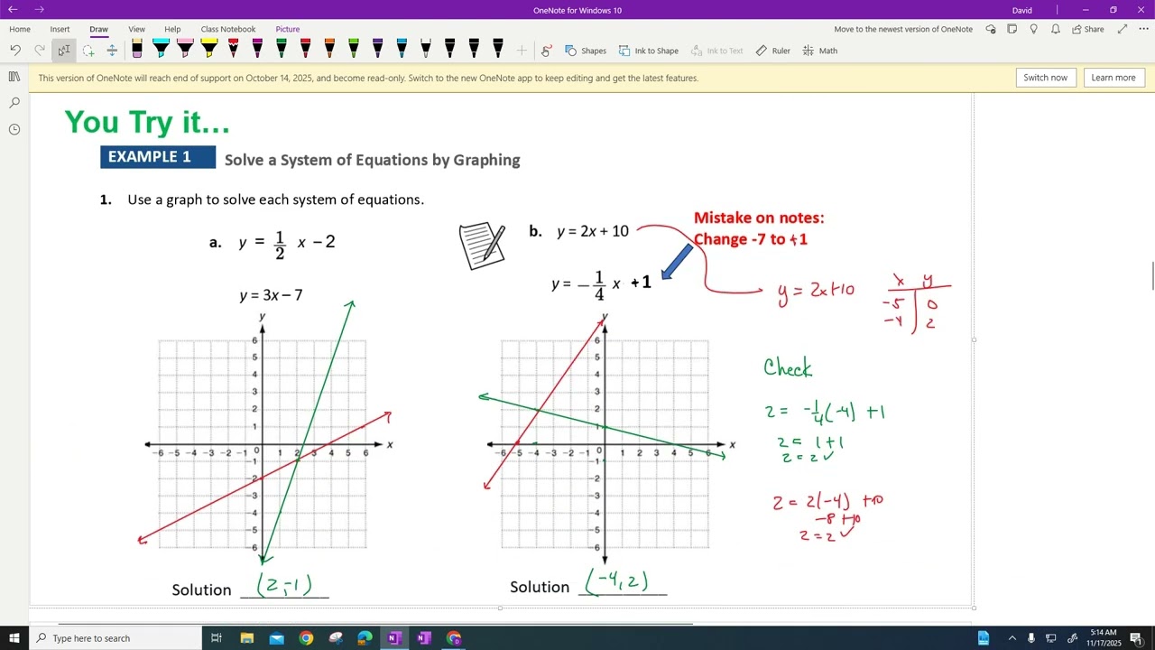 Lesson 4-1B - Solving Systems of Equations by Graphing (Savvas)
