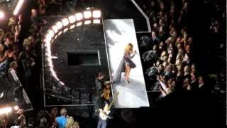 The up-high view of carrie's performance at cma awards in nashville on
nov 1, 2012