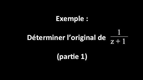 Déterminer l