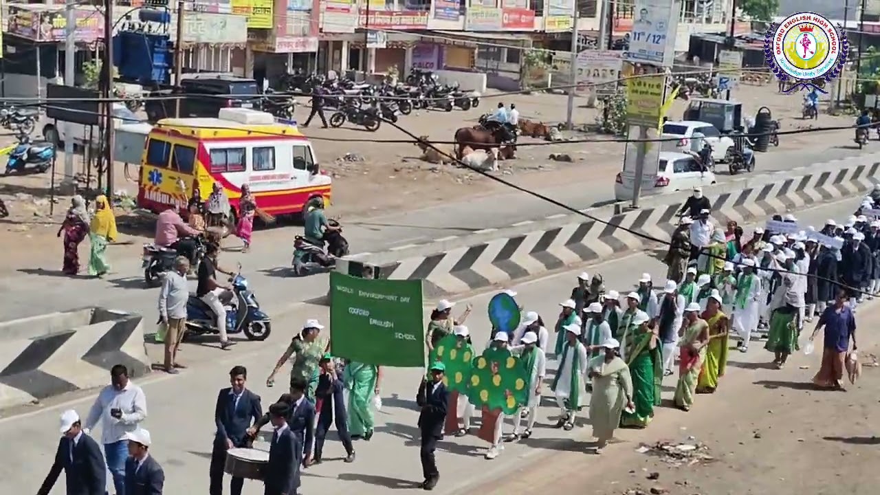 Environment day celebration at Oxford English High school jalna