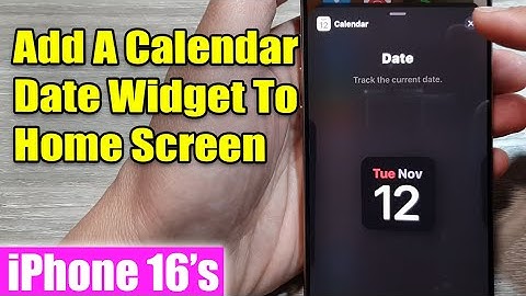 iPhone 16/16 Pro Max: How to Add A Calendar Date Widget To The Home Screen