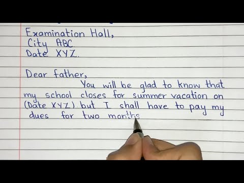 Write a letter to father asking for money | Informal Letter writing | Simple and easy