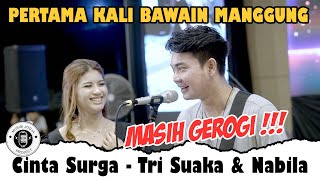 Moment Pertama Kali Bawain Lagu Cinta Surga - Tri Suaka & Nabila (Live)