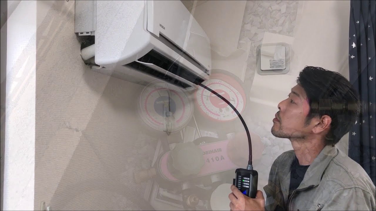 エアコンが冷えない ガス漏れチェック 修理 ガス入れ Youtube