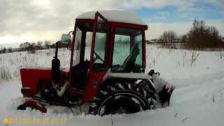 Форсаж глубокого снега на тракторе Т-25А ВЛАДИМИРЕЦ