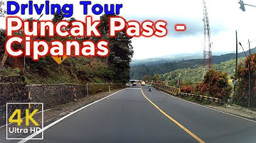 Puncak Pass - Cipanas - Driving around - 4K Video Ultra HD